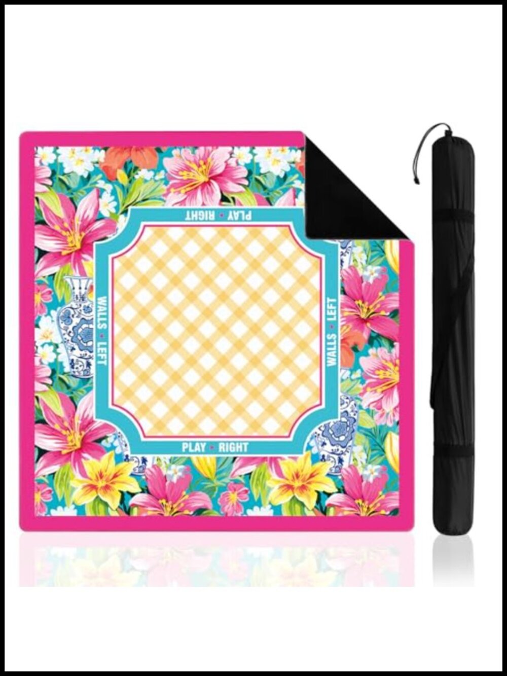 31.5" Thick No-Crease Mahjong Mat with Rules and Carry Bag